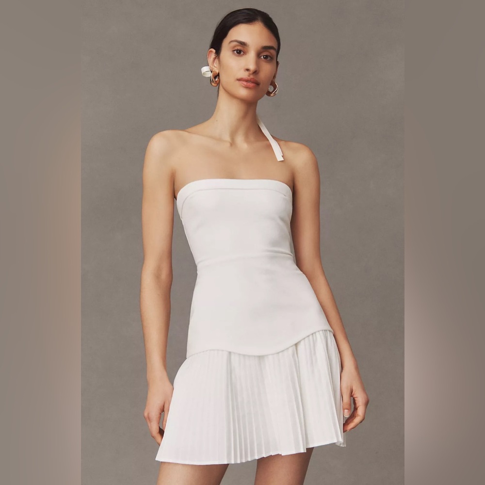 Anthropologie BHLDN Talia Strapless Drop-Waist Mini Dress size XS